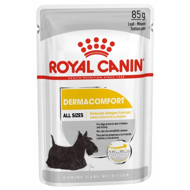 ROYAL CANIN CCN Dermacomfort karma mokra - pasztet dla psów dorosłych o wrażliwej skórze, skłonnej do podrażnień 85g