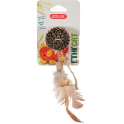 ZOLUX Zabawka dla kota ETHICAT dysk z tektury i piórka