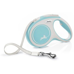 FLEXI Smycz automatyczna New Comfort M taśma 5 m do 25kg - Jasnoniebieska