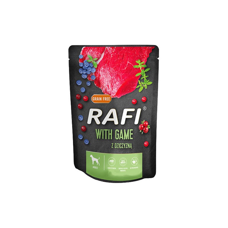 DOLINA NOTECI RAFI Dziczyzna, borówki, żurawina 300g (saszetka) 300g