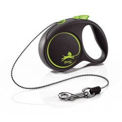 FLEXI Smycz automatyczna Black Design XS linka 3 m do 8kg - Zielona