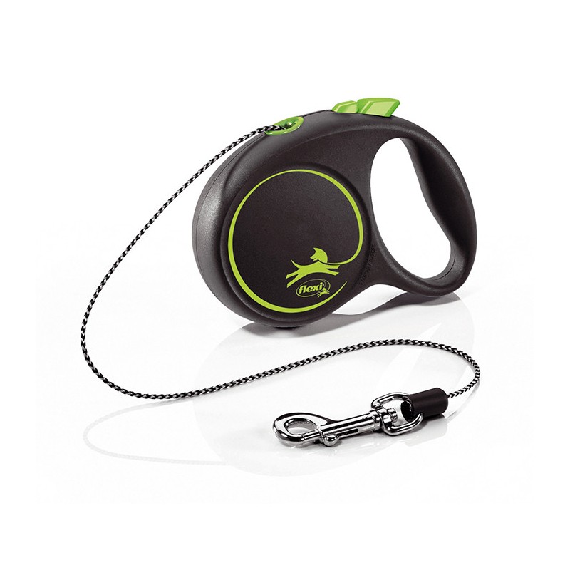 FLEXI Smycz automatyczna Black Design XS linka 3 m do 8kg - Zielona