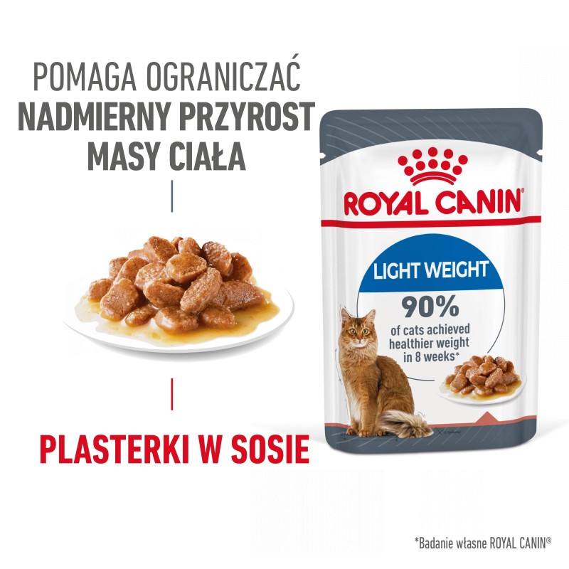 ROYAL CANIN Light Weight Care karma mokra w sosie dla kotów dorosłych, z tendencją do nadwagi 48x 85g