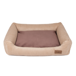 RECOBED Kanapa Siberian Beż, double pillow Beż/Brąz rozmiar S: 65 x 50 x 13 cm