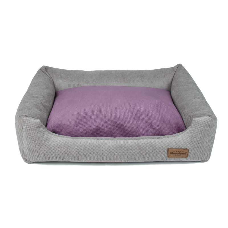 RECOBED Kanapa Siberian Szary double pillow Szary/Fiolet rozmiar S: 65 x 50 x 13 cm