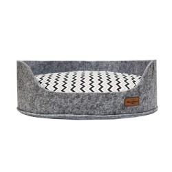 RECOBED Sofa filc z poduszką Crete blk / grey