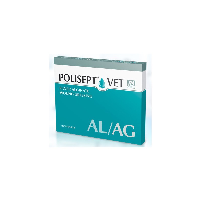 POLISEPT VET Opatrunek AL/AG na rany 10x10cm 1 szt.