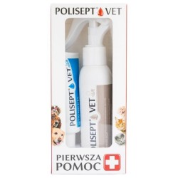 POLISEPT VET Apteczka pierwszej pomocy na rany (Spray 100ml i Wound Gel 6ml)