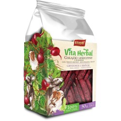 VITAPOL Vita Herbal dla gryzoni i królika - gałązki leszczyny z burakiem 50g