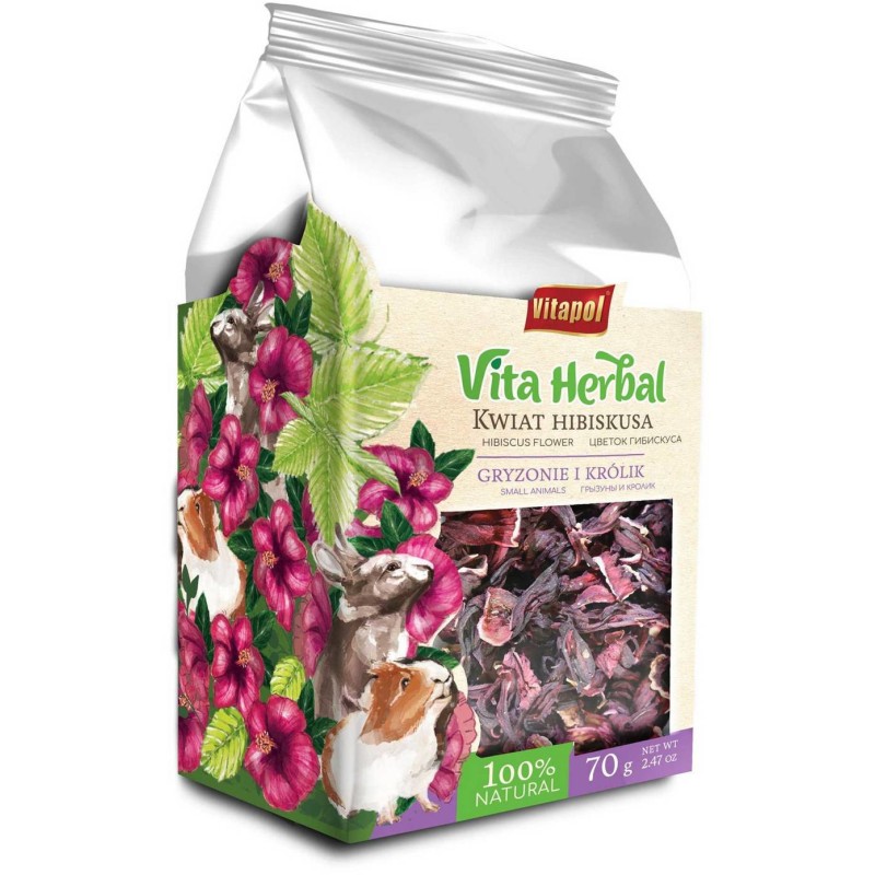 VITAPOL Vita Herbal dla gryzoni i królika - kwiat hibiskusa 70g