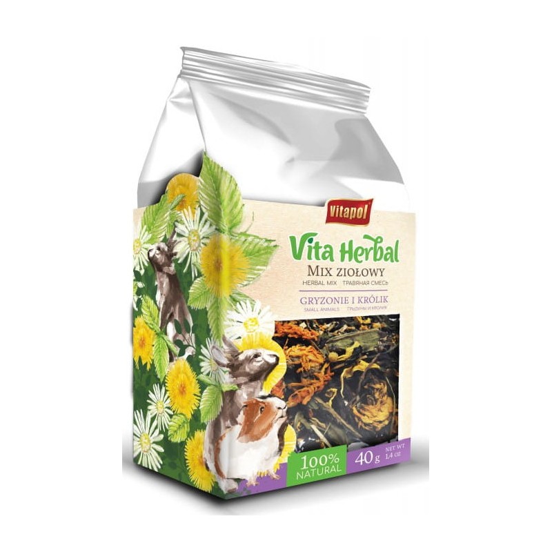 VITAPOL Vita Herbal dla gryzoni i królika - mix ziołowy 40g