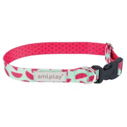 AMIPLAY Obroża regulowana BeHappy - Watermelon XL