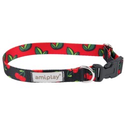 AMIPLAY Obroża regulowana BeHappy - Cherry S