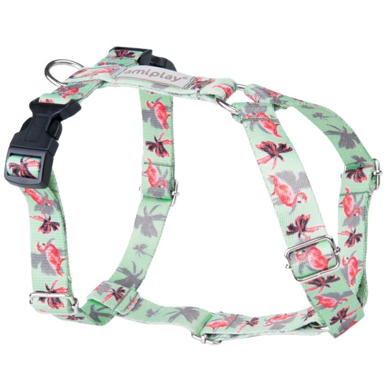 AMIPLAY Szelki regulowane Guard BeHappy - Flamingo XL