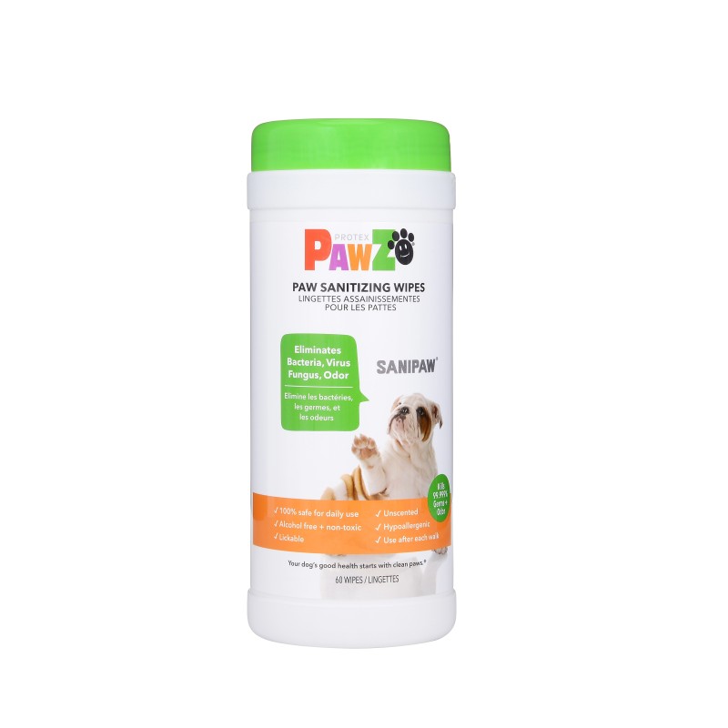 PAWZ SaniPaw® Chusteczki Antybakteryjne 60 szt