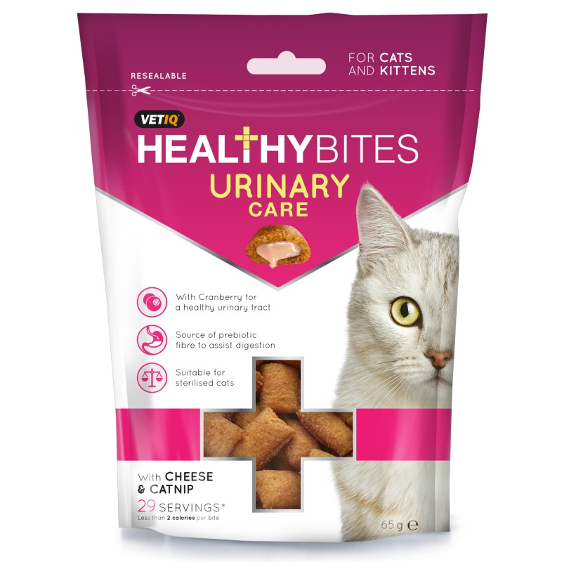 VETIQ Przysmaki dla kotów i kociąt Układ moczowy Healthy Bites Urinary Care For Cats & Kittens 65g