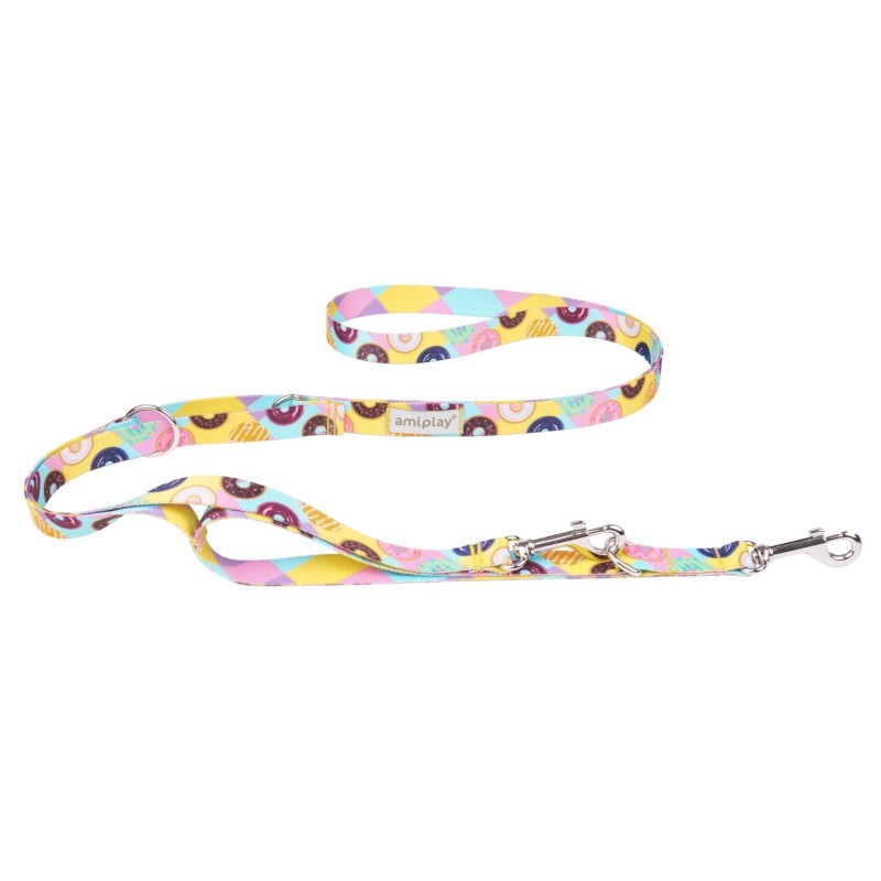 AMIPLAY Smycz regulowana 7 in 1 BeHappy - Donut S