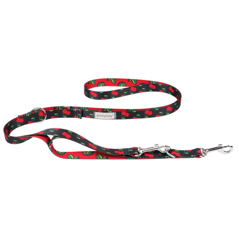 AMIPLAY Smycz regulowana 7 in 1 BeHappy - Cherry XL