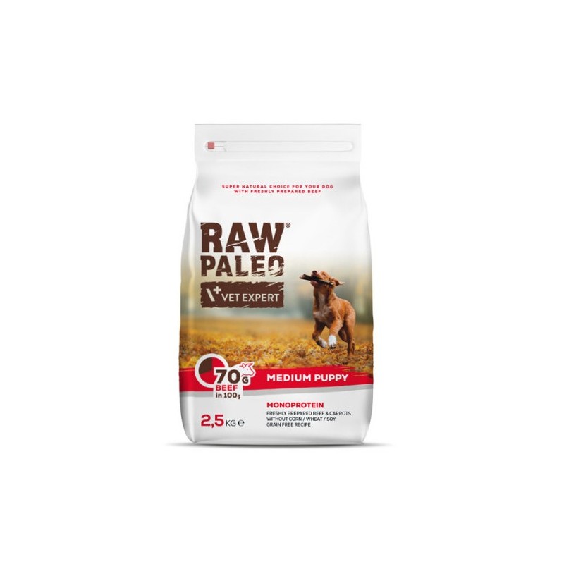RAW PALEO Puppy Medium Beef 2,5 kg