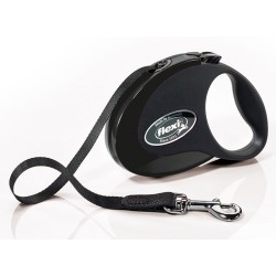 FLEXI Smycz automatyczna Style S taśma 3 m do 12kg - Czarna