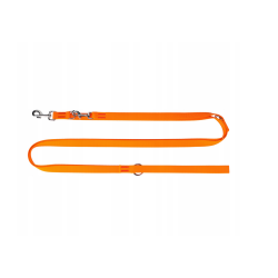 DINGO Smycz przedłużana z taśmy polipropylenowej (2,5 x 200-400 cm) - pomarańczowa
