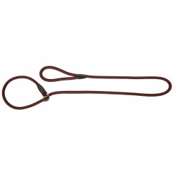 DINGO Smycz zaciskowa z linki Snake z regulowaną obrożą (1,2 cm x dł. 170 cm) - brązowy