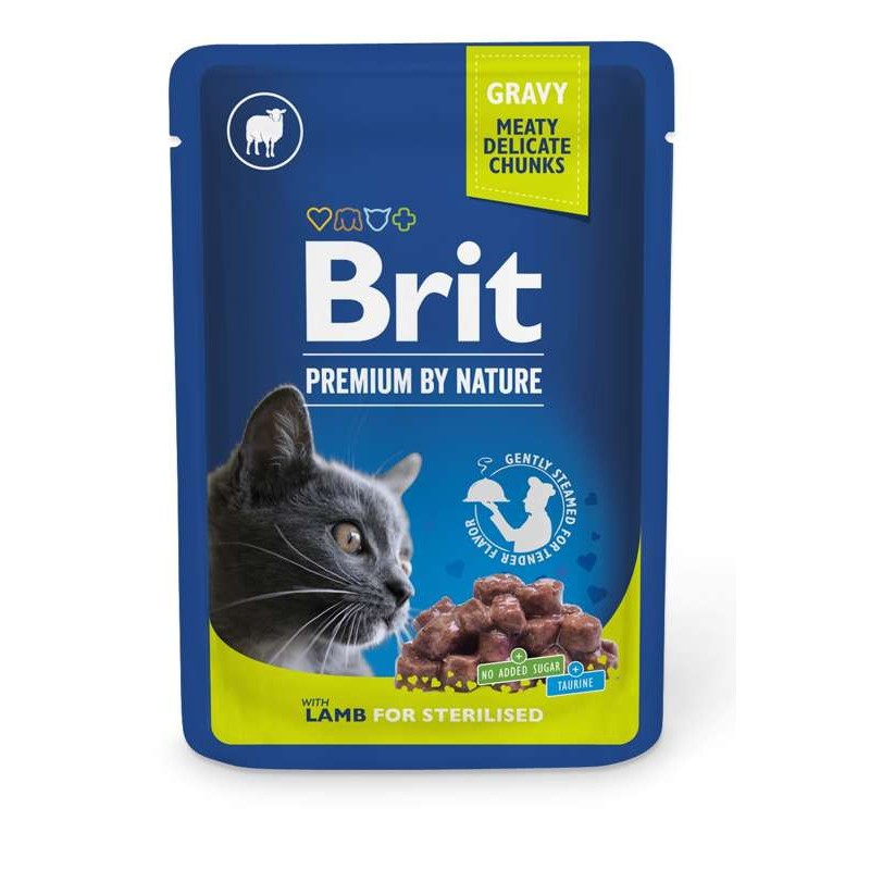BRIT PREMIUM CAT Jagnięcina dla kotów wysterylizowanych 100g