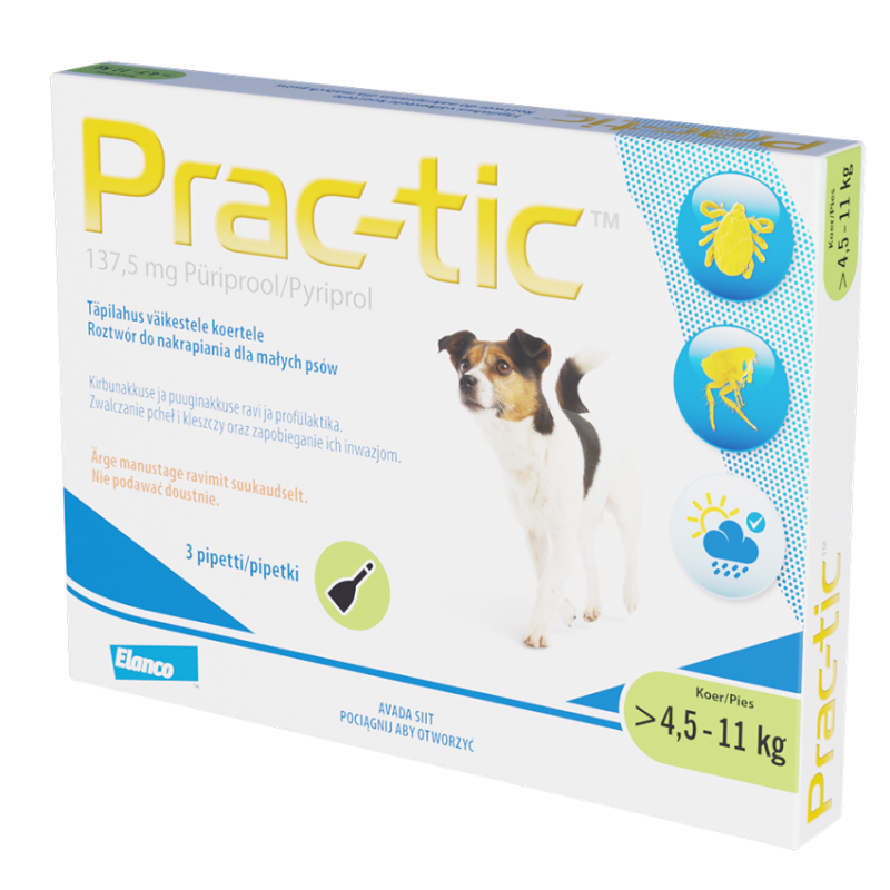 ELANCO Prac-Tic 4,5 - 11kg (3 pipety)
