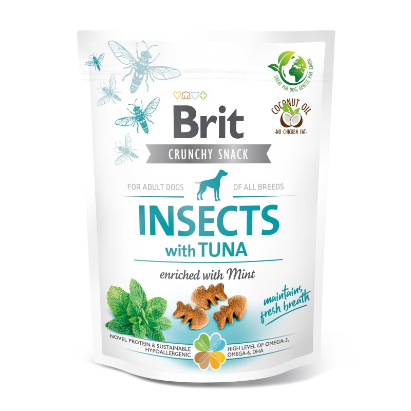 BRIT CARE DOG CRUNCHY SNACK Insects with Tuna 200g