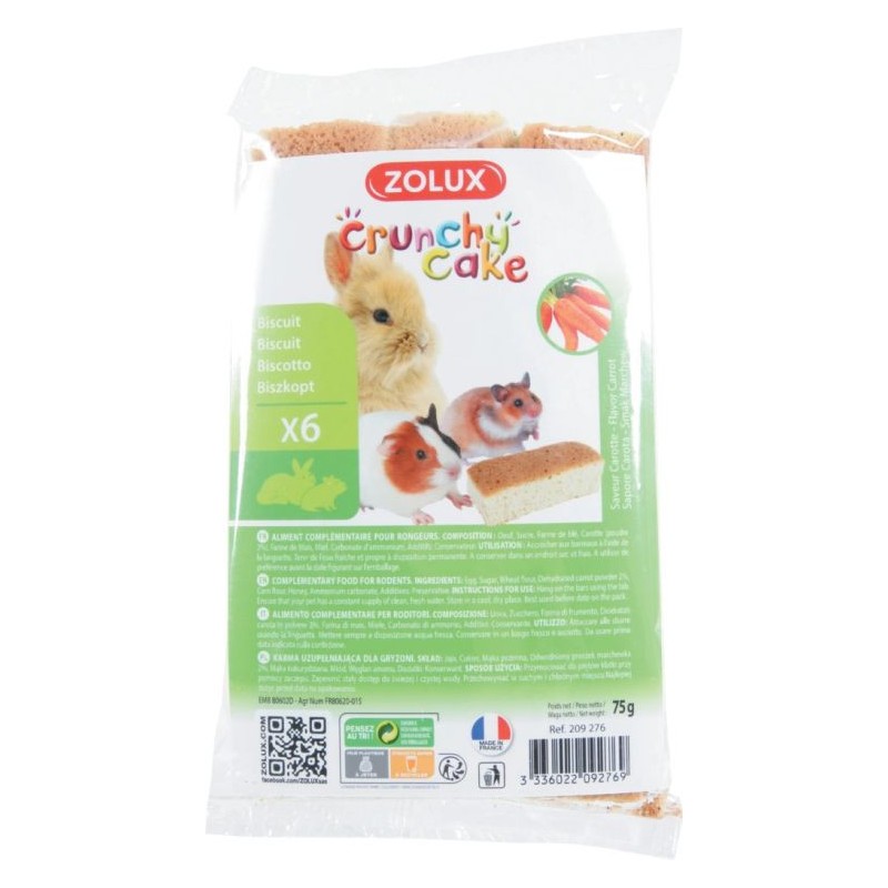 ZOLUX CRUNCHY CAKE marchew x 6 szt.