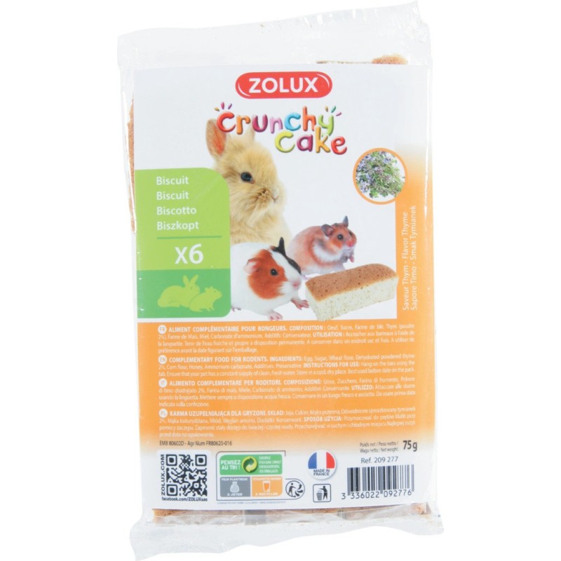 ZOLUX CRUNCHY CAKE tymianek x 6 szt.