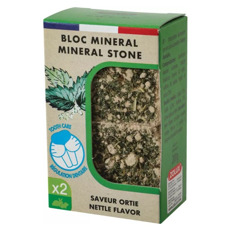 ZOLUX Kostki mineralne dla gryzoni i królików EDEN z pokrzywą 2 szt. x 100g