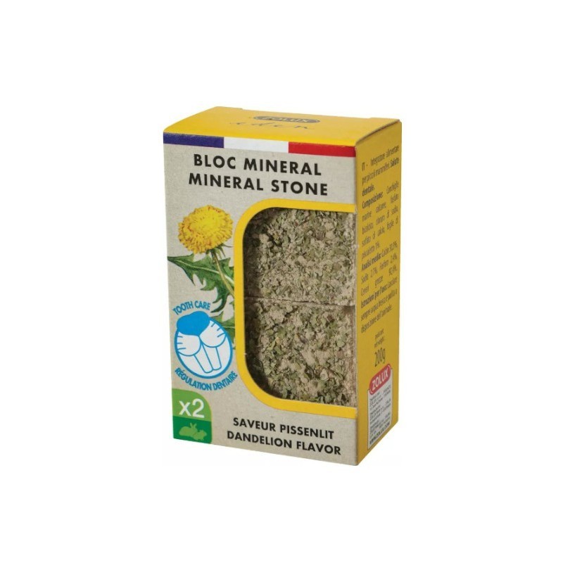 ZOLUX Kostki mineralne dla gryzoni i królików EDEN z mniszkiem lekarskim 2 szt. x 100g