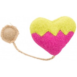 TRIXIE Serce - zabawka dla kota materiał / juta z kocimiętką 8cm / 18 cm