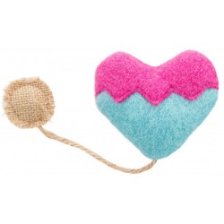 TRIXIE Serce - zabawka dla kota materiał / juta z kocimiętką 8cm / 18 cm