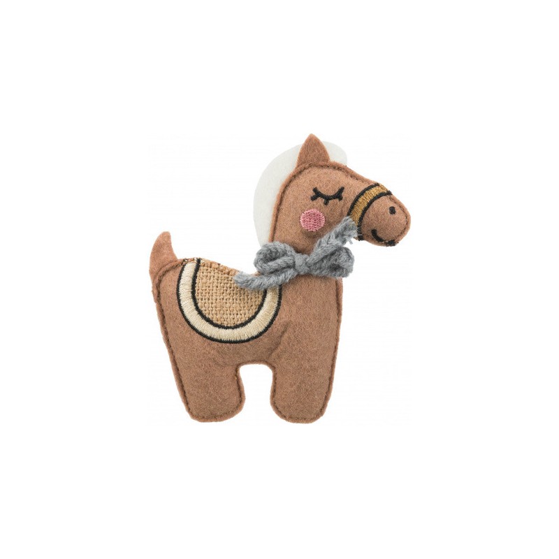 TRIXIE Koń - zabawka dla kota materiał / juta z kocimiętką 10 cm