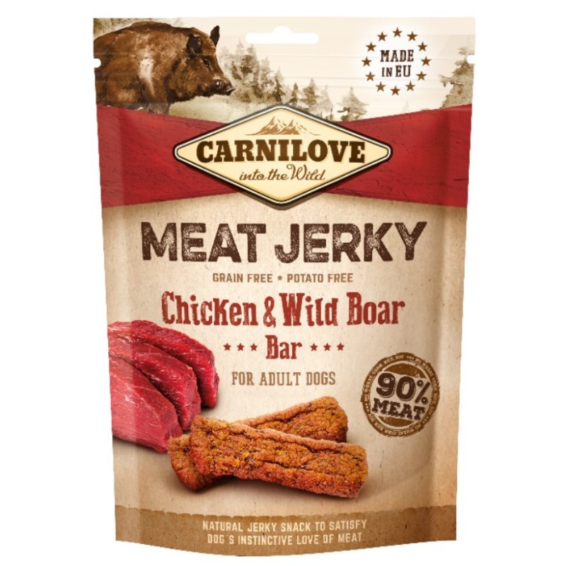 CARNILOVE JERKY Chicken and Wild Boar Bar 100g