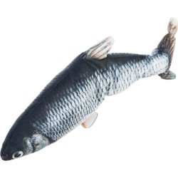 TRIXIE Zabawka z kocimiętką Ruszająca się ryba - Wriggle fish 30 cm, ładowana USB