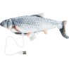 TRIXIE Zabawka z kocimiętką Ruszająca się ryba - Wriggle fish 30 cm, ładowana USB
