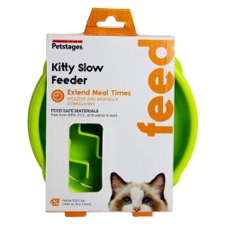 PETSTAGES CAT SLOW FEEDER XS GREEN - miska spowalniająca jedzenie 14cm