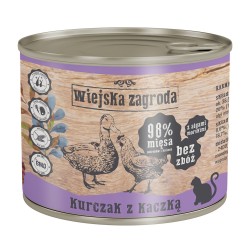 WIEJSKA ZAGRODA dla kota - Kurczak z kaczką (puszka) 400g