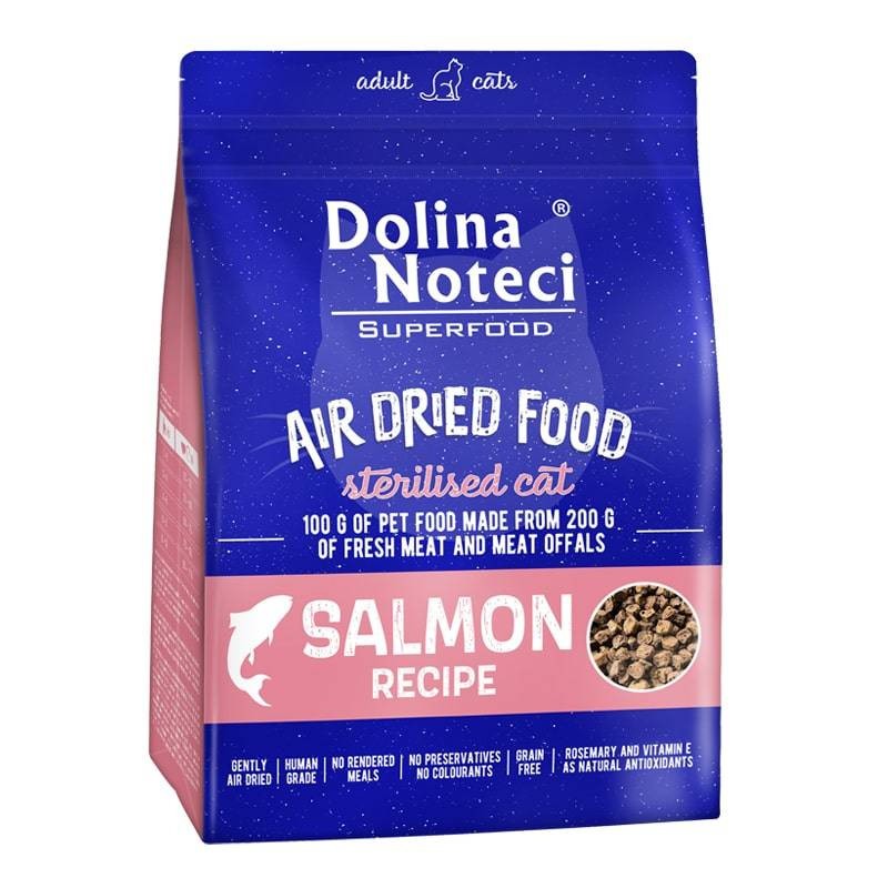 DOLINA NOTECI Superfood Sterilised Danie z Łososia  - karma suszona dla kota 1kg