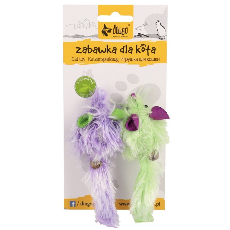 DINGO Zabawka dla kota - Disco myszki 2 szt.