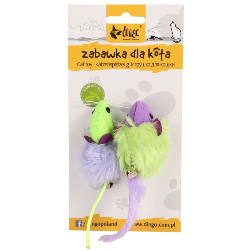 DINGO Zabawka dla kota - Party myszki 2 szt.