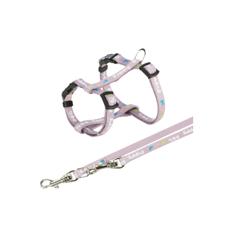 TRIXIE Junior Puppy Szelki H ze smyczą purpurowy M-L
