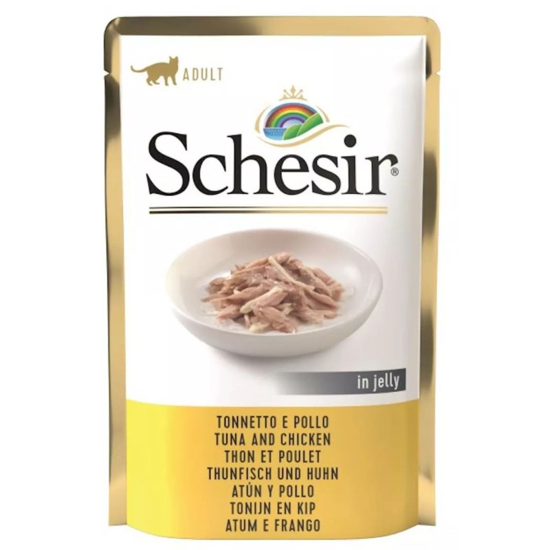 SCHESIR CAT Tuna fillet with chicken in jelly 85g (saszetka)