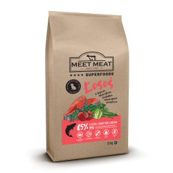 MEET MEAT Superfoods Puppy Łosoś 12kg