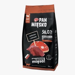 PAN MIĘSKO Wołowina z jeleniem dla kota M 10 kg