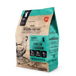 WIEJSKA ZAGRODA dla kociąt - Kurczak z łososiem 10 kg