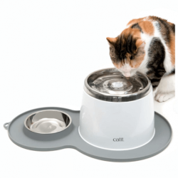 CATIT Podkładka silikonowa z miską 46 x 29cm szara